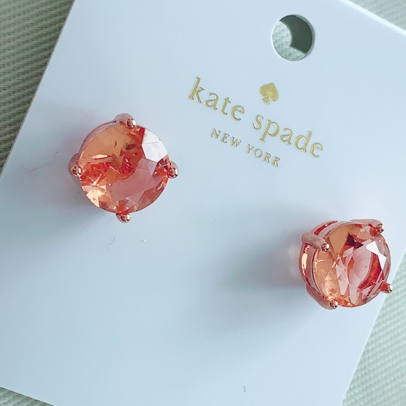 Kate Spade gumdrop rose gold stud earring - Picture 2 of 5